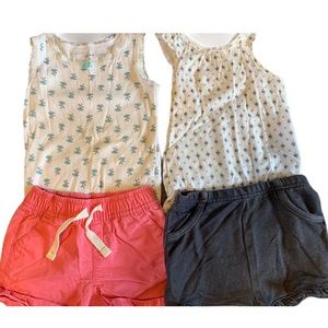 Carter’s 2 Baby Girl shorts Outfit set